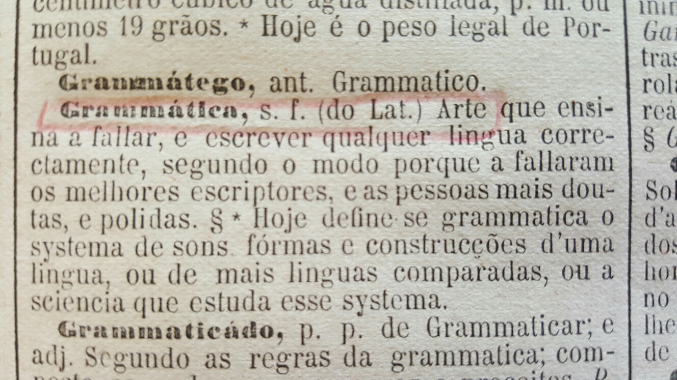 Fonte: Diccionario Moraes da Lingua Portugueza