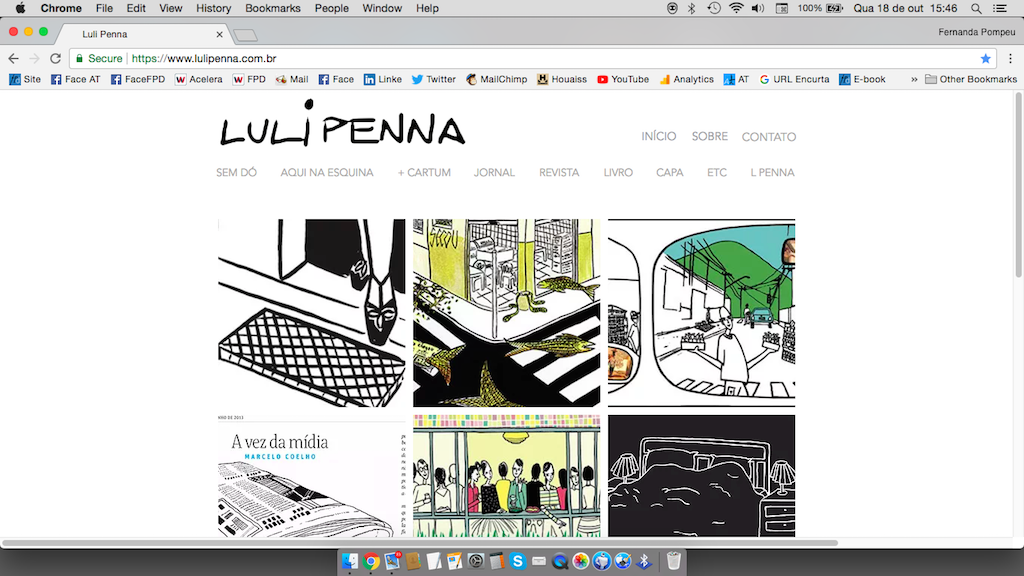 Página inicial Site Luli Penna